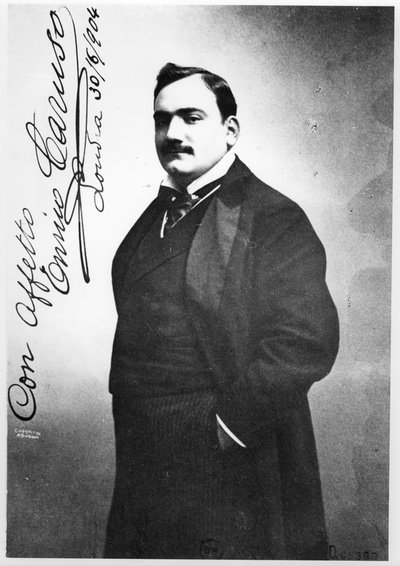 Enrico Caruso (1873-1921) 1904 door Italian Photographer